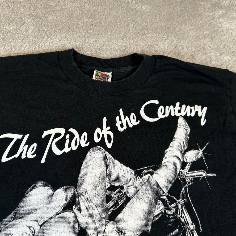 Vintage 1999 Myrtle Beach Spring Rally T-Shirt Men's L Black Ride of the Century - Picture 3 of 12